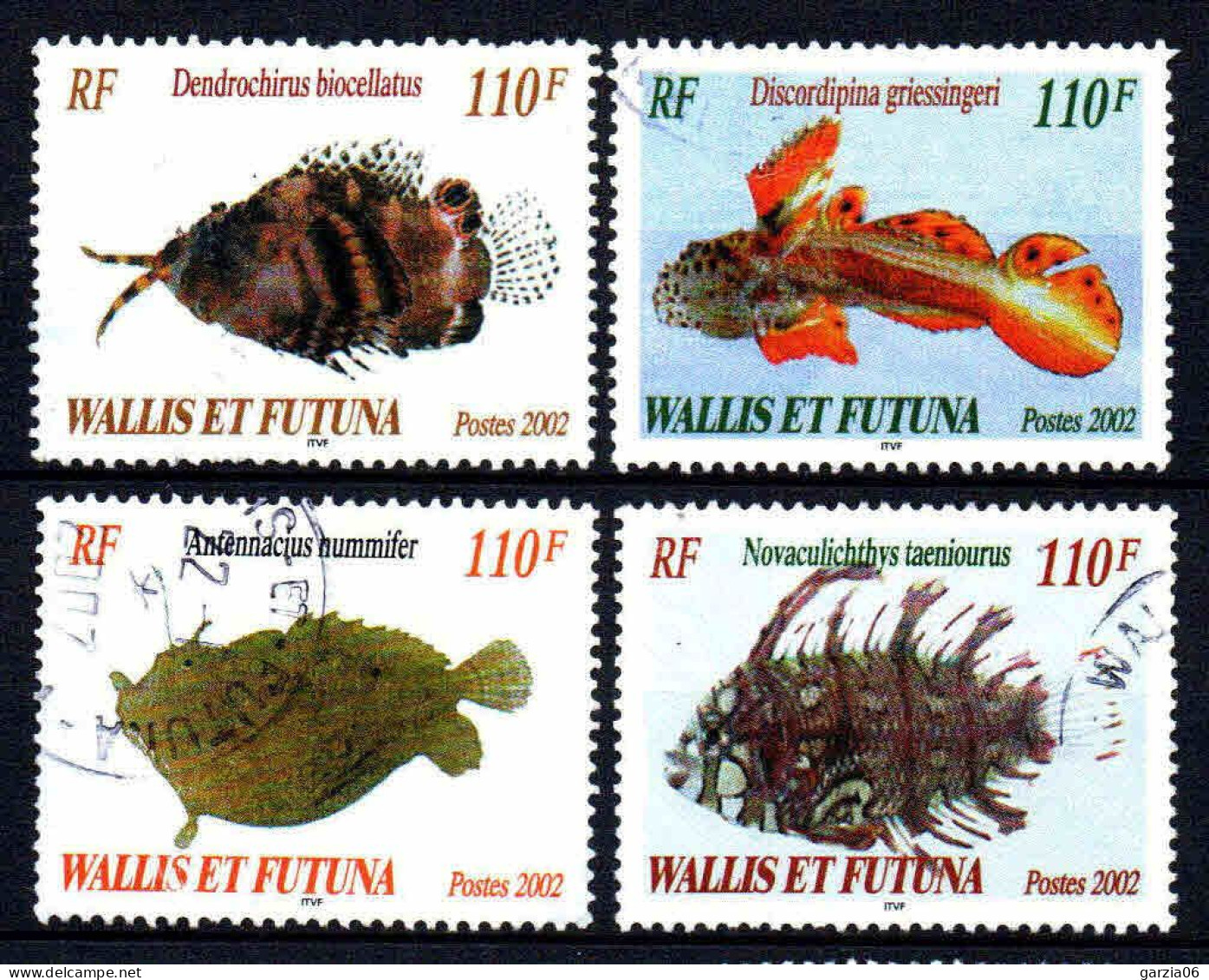 Wallis Et Futuna - 2002  - Poissons Rares - N° 583 à 586  - Oblit - Used - Oblitérés