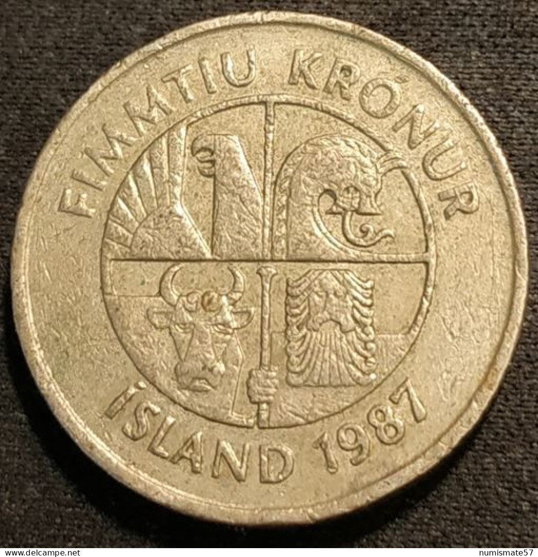 ISLANDE - ICELAND - 50 KRONUR 1987 - KM 31 - ISLAND - Crabe Carcinus Maenas - Islande