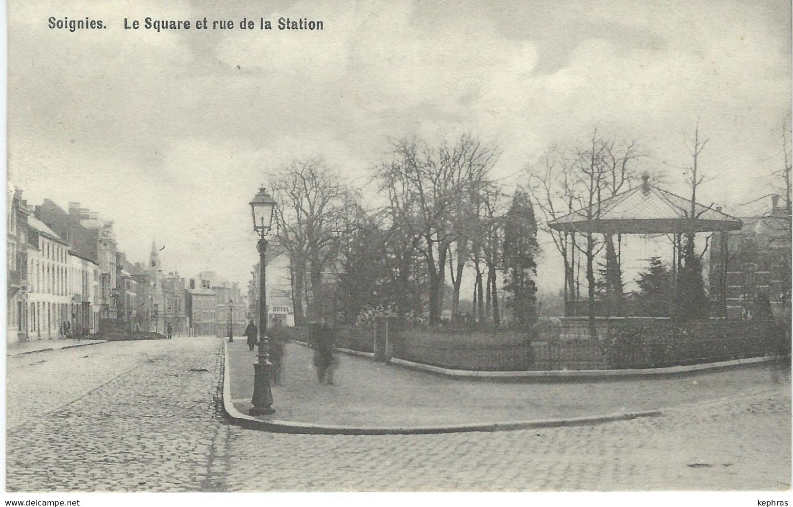 SOIGNIES : Le Square Et Rue De La Station - RARE CPA - Soignies