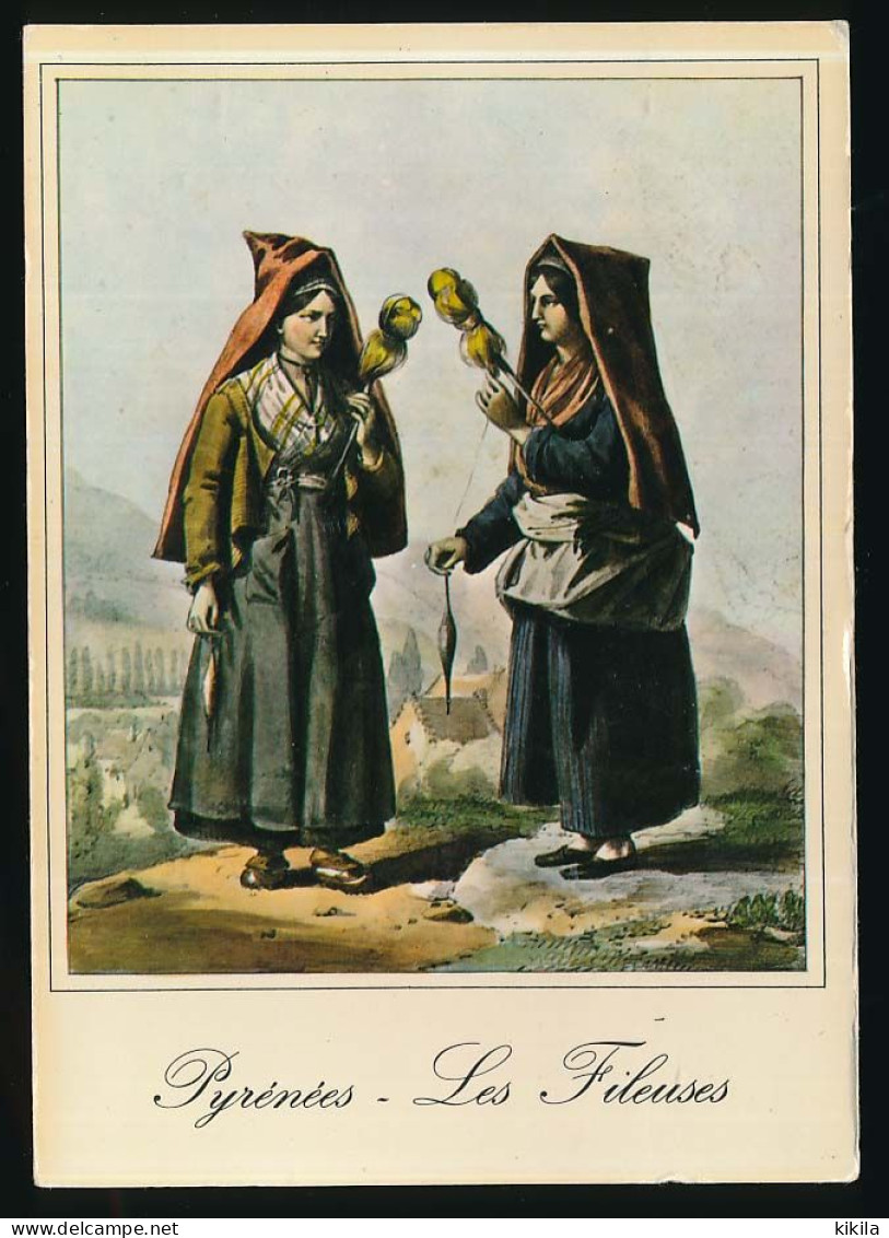 CPSM / CPM 10.5 X 15 Hautes Pyrénées Paysannes De La Vallée De CAMPAN (Pingret 1834) Les Filleuses - Campan