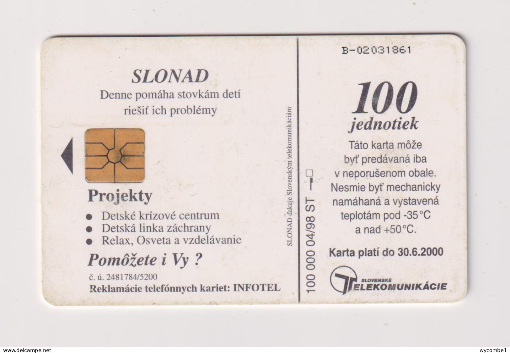 SLOVAKIA  - Childs Painting Chip Phonecard - Slovaquie