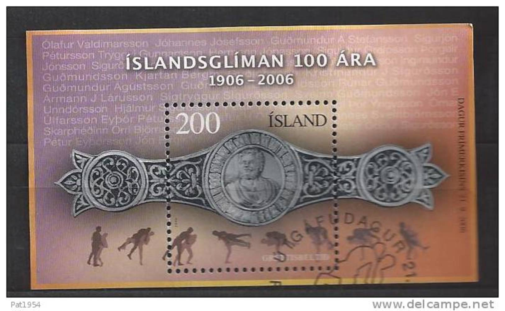 Islande Bloc N° 42 Oblitéré De 2006 Sport Lutte - Hojas Y Bloques