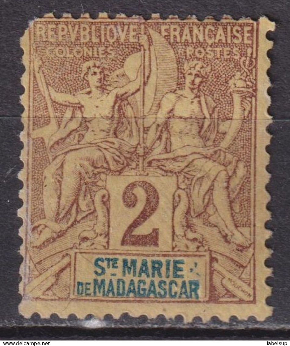 Timbre Neuf* De Sainte Marie De Madagascar De 1894 N°2 MH - Ungebraucht