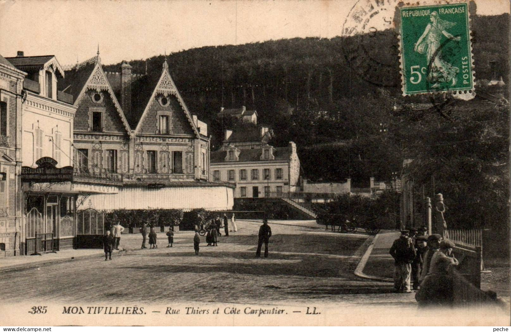 N°11433 -cpa Montivilliers -rue Thiers Et Côte Carpentier-- - Montivilliers