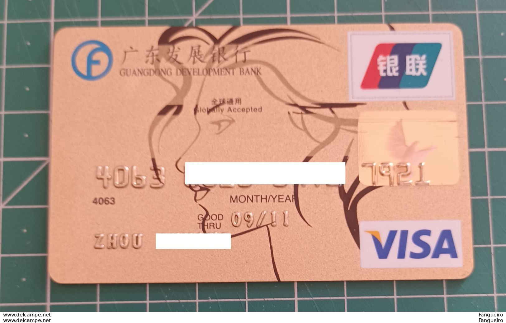 CHINA CREDIT CARD GUANGDONG DEVELOPMENT BANK - Credit Cards (Exp. Date Min. 10 Years)