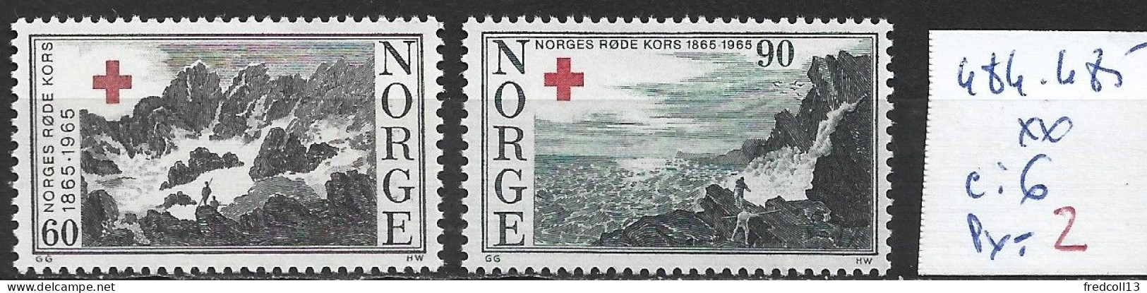 NORVEGE 484-85 ** Côte 6 € - Neufs