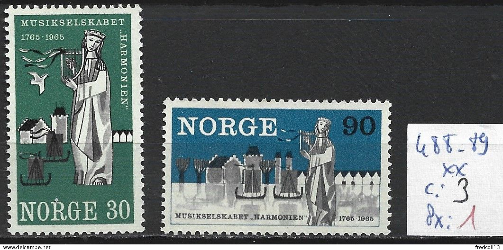 NORVEGE 488-89 ** Côte 3 € - Ungebraucht