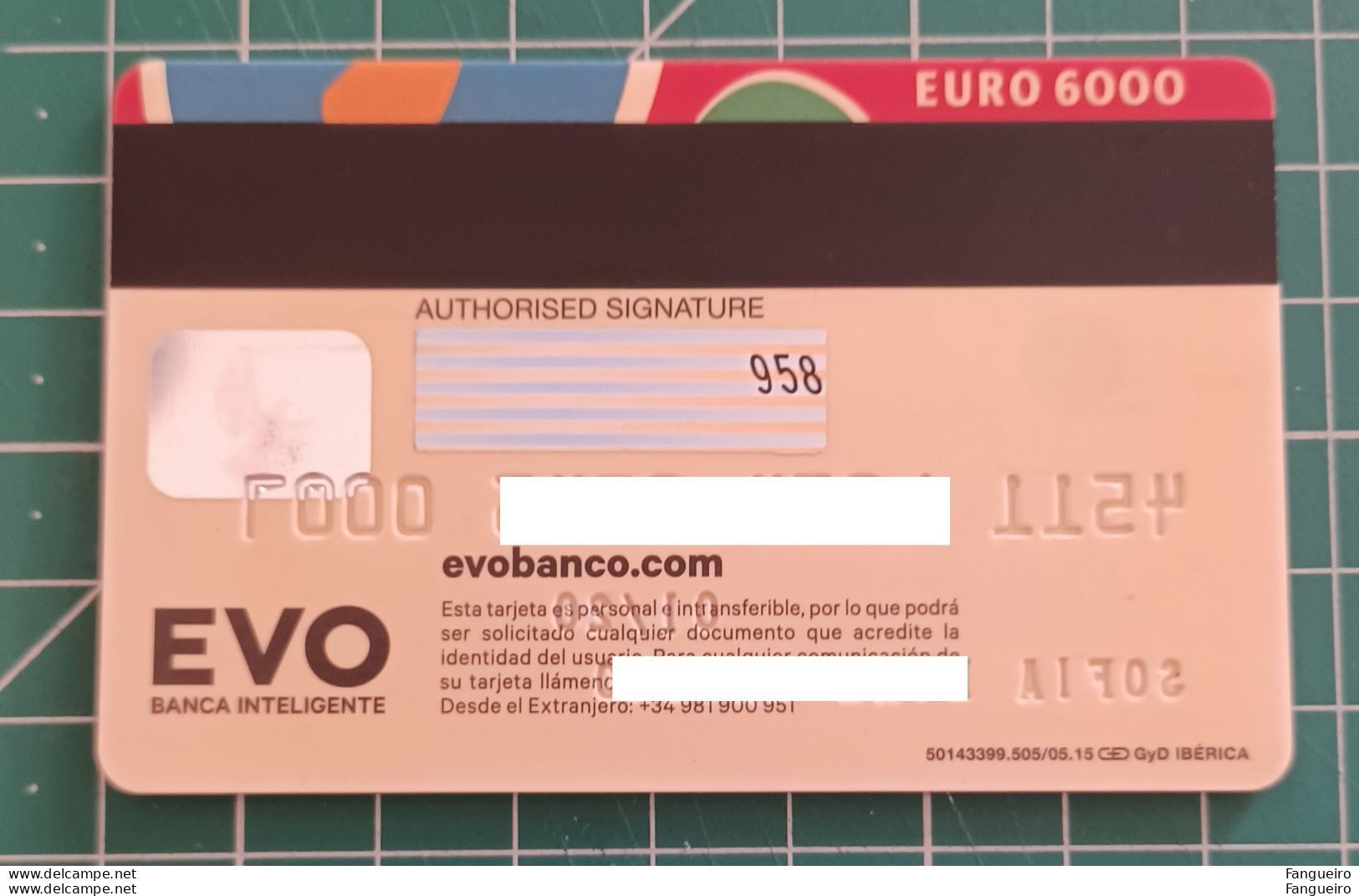 SPAIN CREDIT CARD EVO BANK - Tarjetas De Crédito (caducidad Min 10 Años)