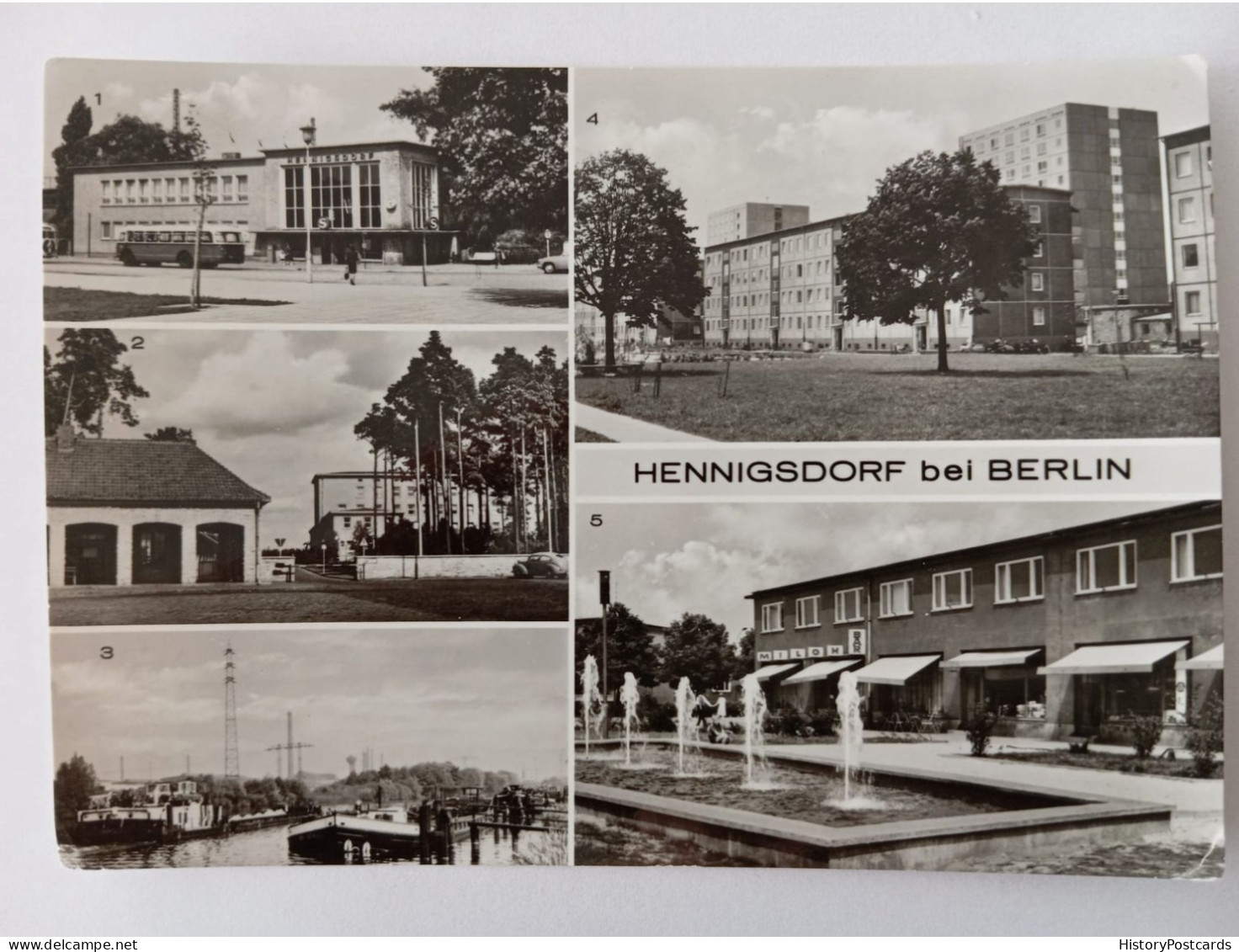 Hennigsdorf B. Berlin, S-Bahnhof, Krankenhaus, Milchbar U.a., 1974 - Henningsdorf
