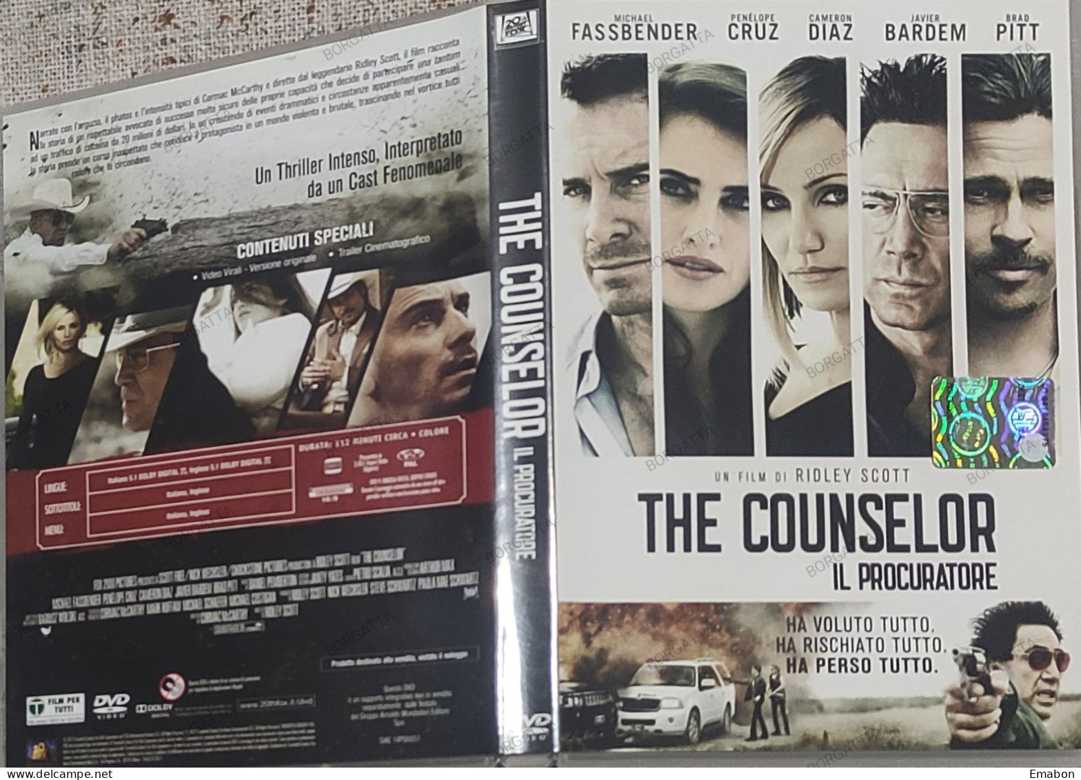 BORGATTA - DRAMMA - Dvd THE COUNSELOR IL PROCURATORE RIDLEY SCOTT - PAL 2 - 20THFOX 2013-  USATO In Buono Stato - Drame