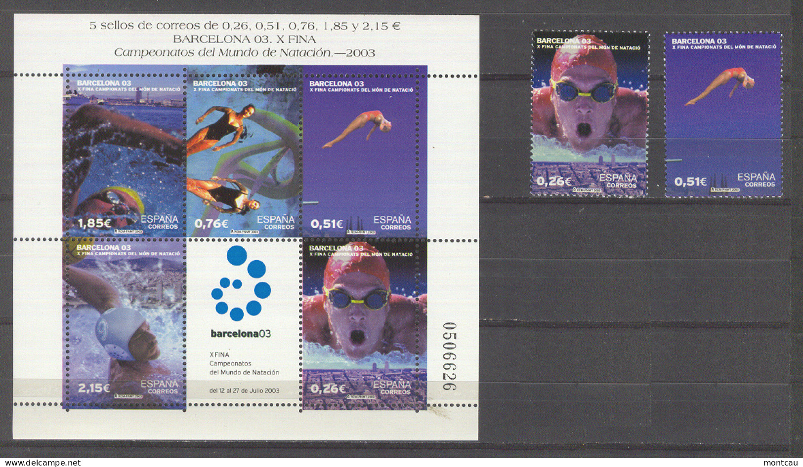 Spain 2003 - Camp Natacion Barcelona Ed 3989-91 (**) - Schwimmen