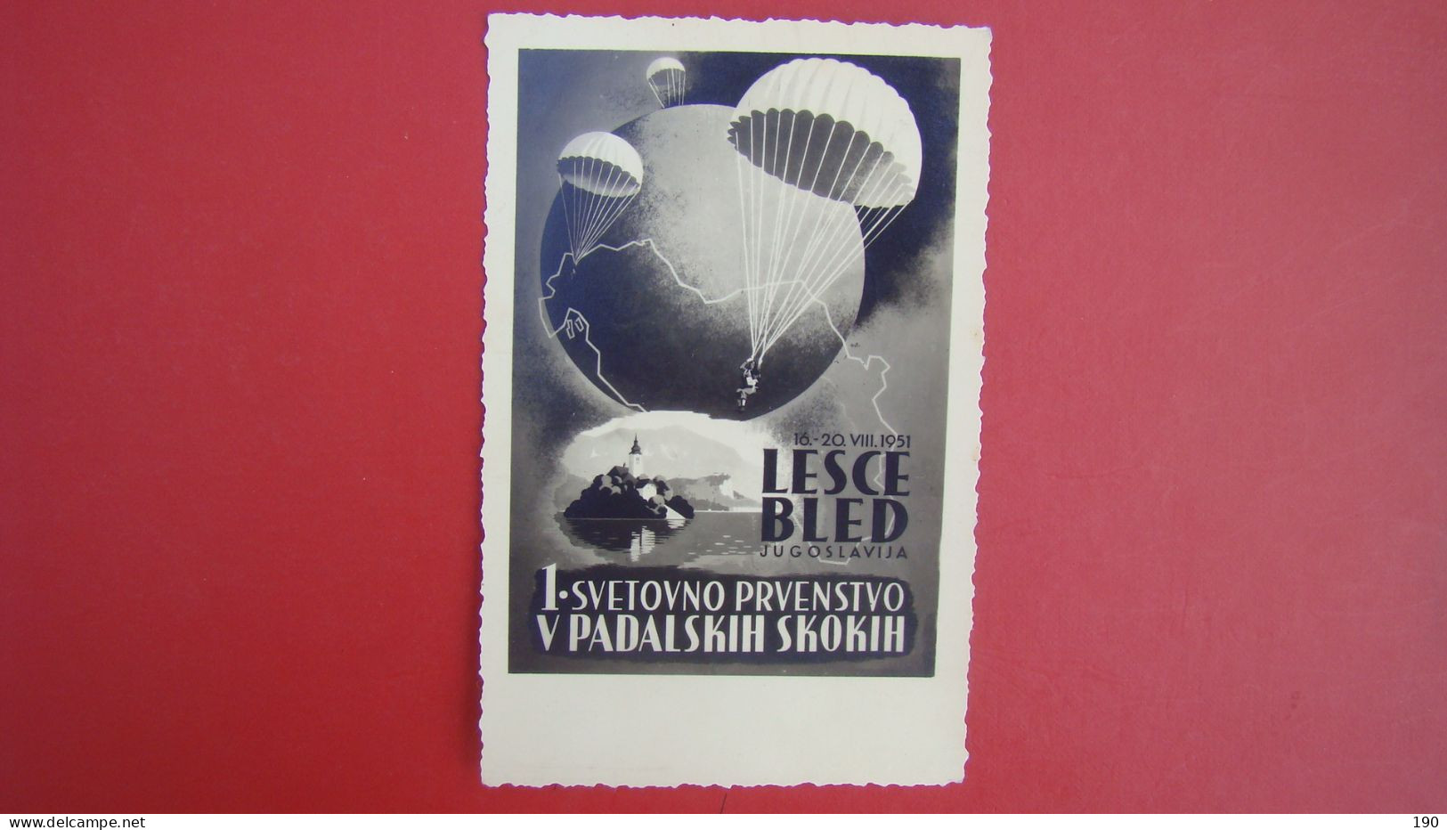 Bled-Lesce. 1.Svetovno Prvenstvo V Padalskih Skokih. The First World Championship In Skydiving. - Parachutisme