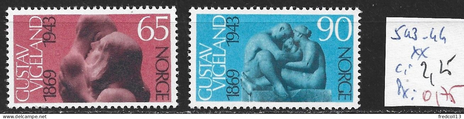NORVEGE 543-44 ** Côte 2.25 € - Unused Stamps