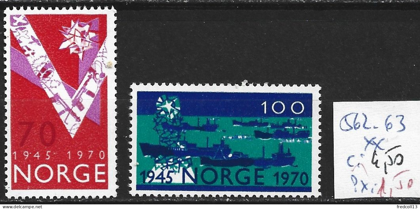 NORVEGE 562-63 ** Côte 4.50 € - Neufs