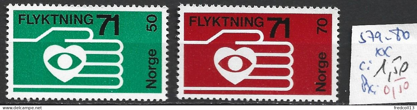 NORVEGE 579-80 ** Côte 1.50 € - Neufs