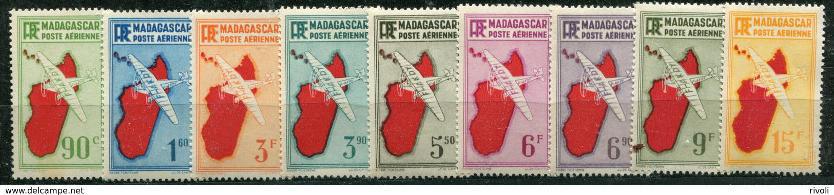MADAGASCAR 1941 POSTE AERIENNE N° 16 à 24  Neuf Sans Charniere **MNH - Poste Aérienne
