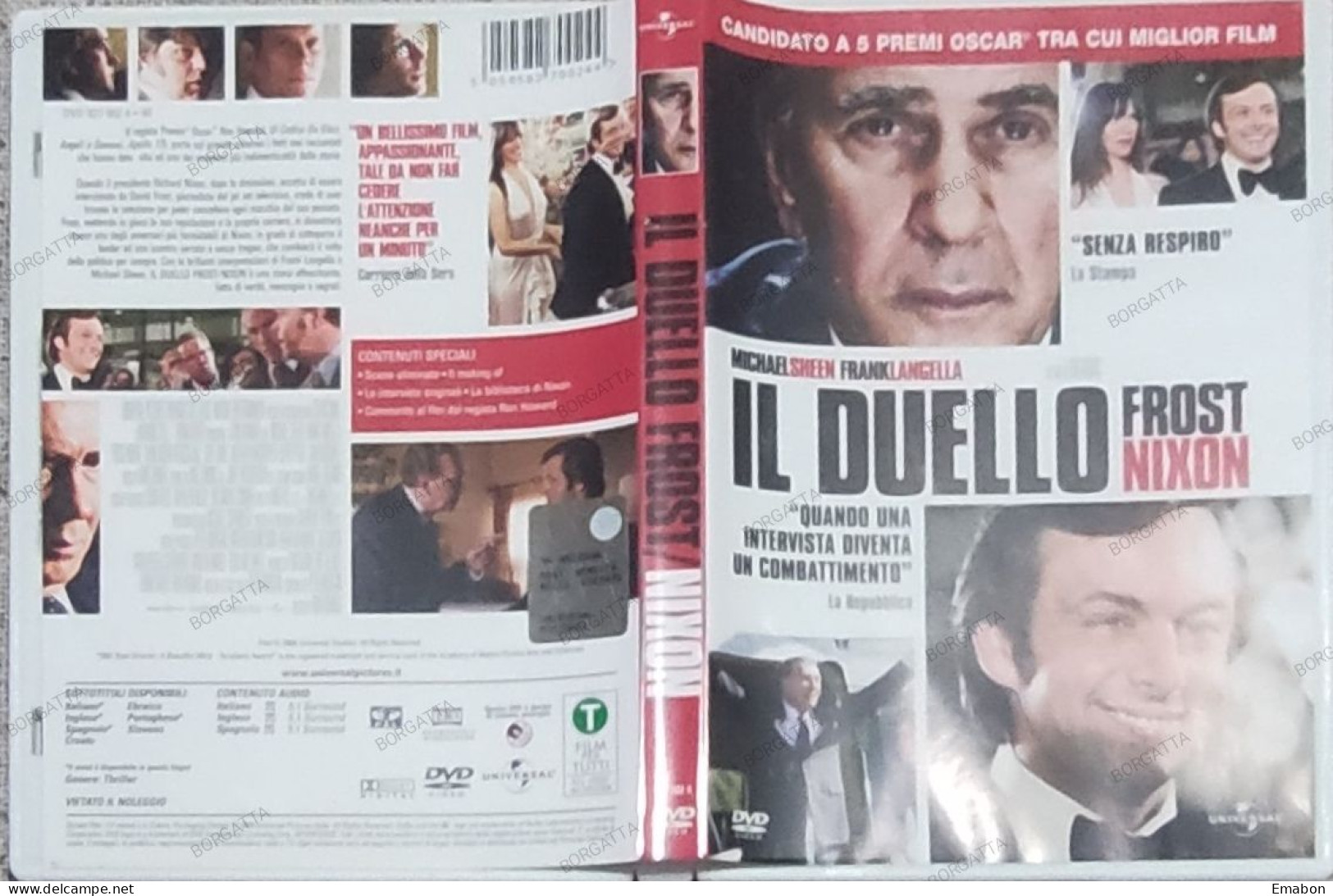 BORGATTA - DRAMMA - Dvd IL DUELLO FROST NIXON - PAL 2 - UNIVERSAL 2009 -  USATO In Buono Stato - Dramma