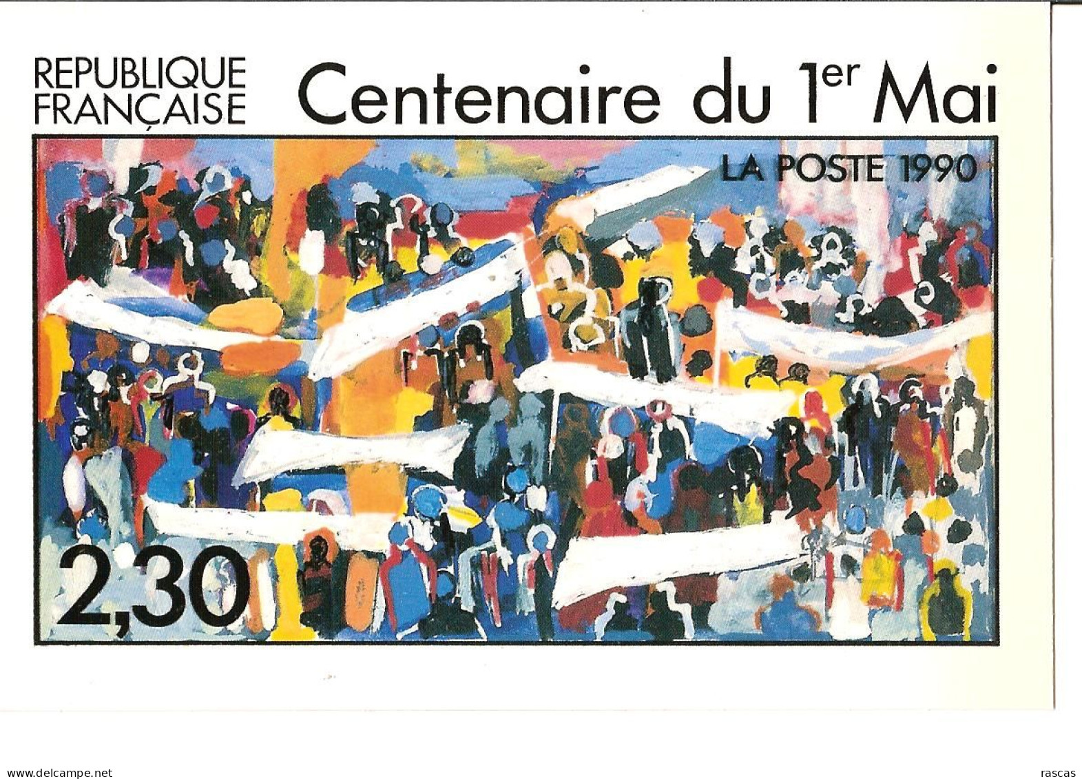 CPM - REPRESENTATION DU TIMBRE : CENTENAIRE DU 1ER MAI - Briefmarken (Abbildungen)