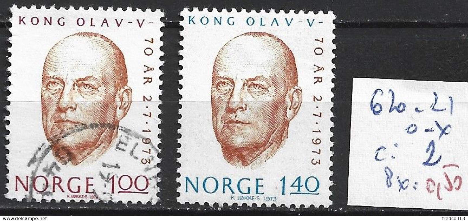 NORVEGE 620-21 Oblitéré & * Côte 2 € - Used Stamps