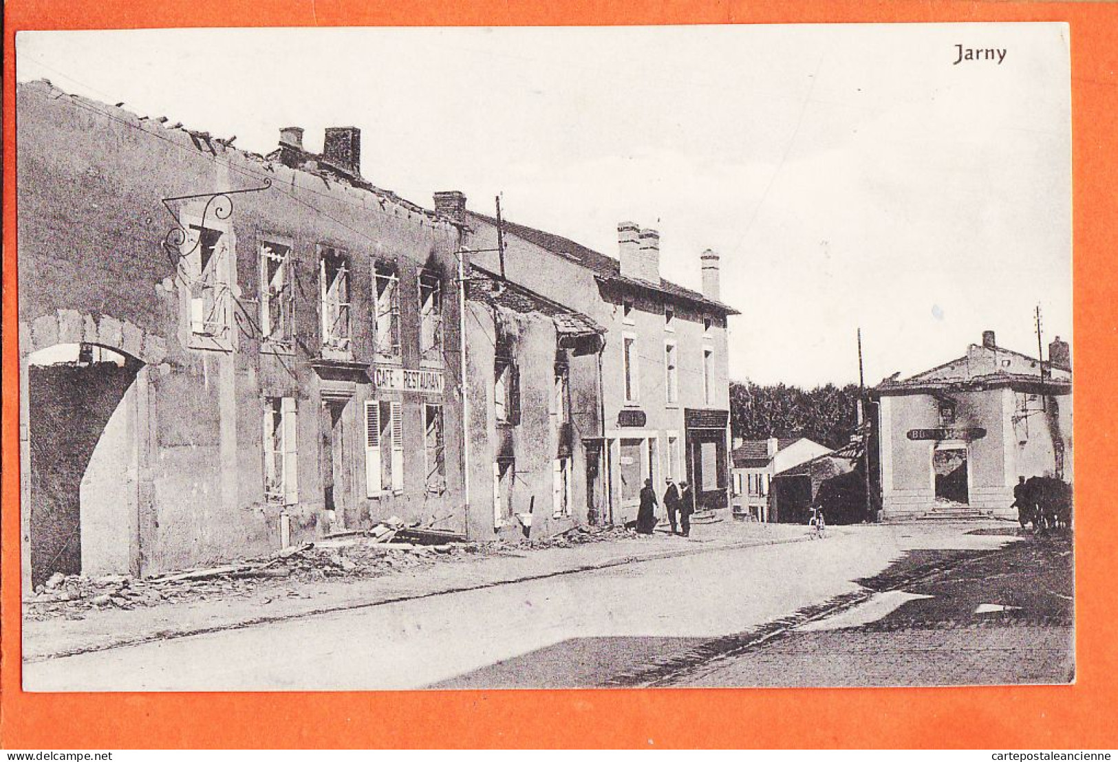 30955 / JARNY Lorraine Allemande (54) Ruines Café-Restaurent Centre Village Guerre 1914 Eugene JACOBL CONRARD Metz 10 - Jarny