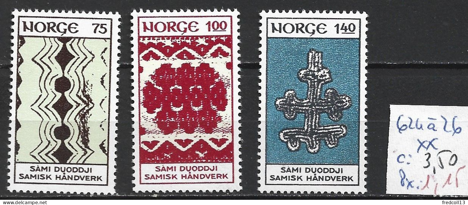 NORVEGE 624 à 26 ** Côte 3.50 € - Unused Stamps