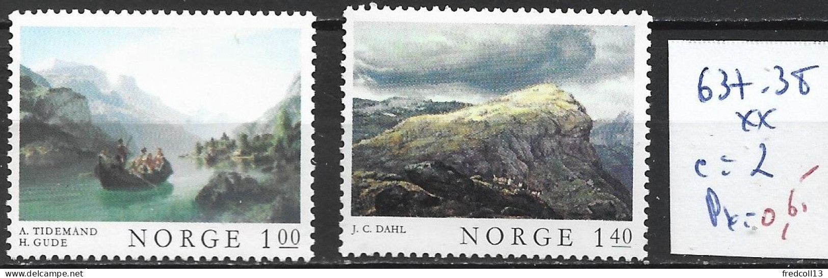 NORVEGE 637-38 ** Côte 2 € - Neufs