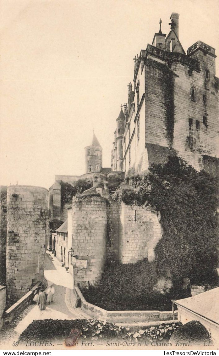 FRANCE - Loches - Fort - Saint Ours Et Le Château Royal - Carte Postale Ancienne - Loches