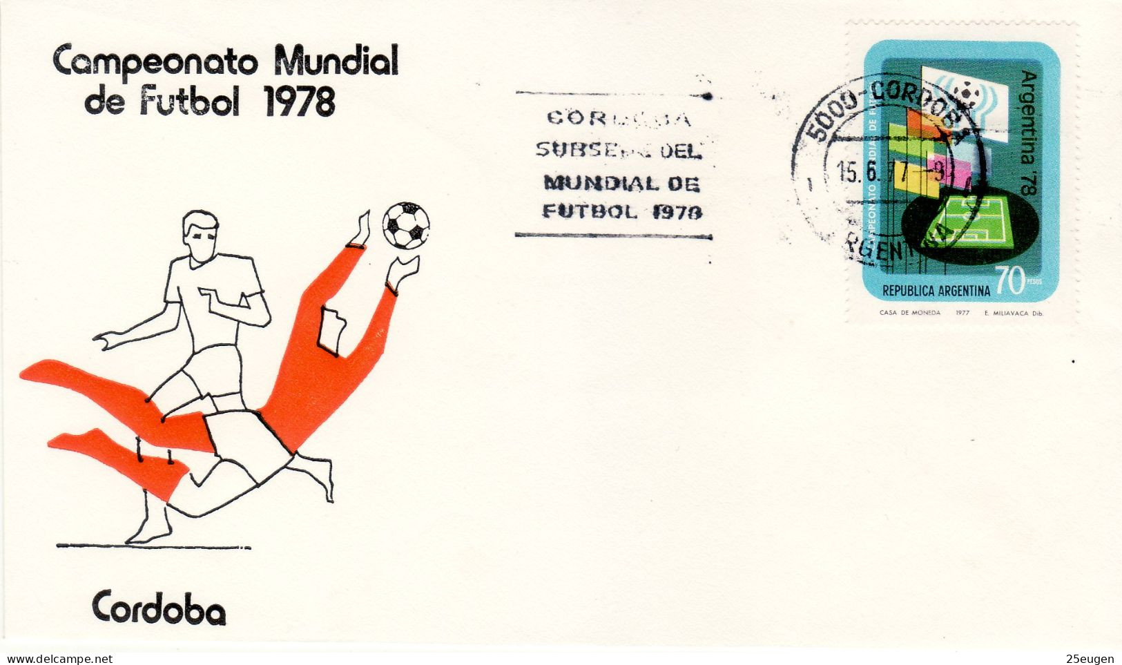 ARGENTINA 1977 COMMEMORATIVE COVER - 1978 – Argentine