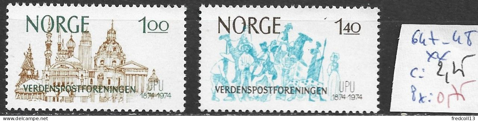 NORVEGE 647-48 ** Côte 2.25 € - Nuevos