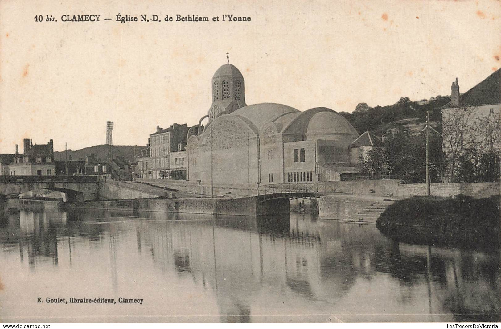 FRANCE - Clamecy - Vue Générale Sur L'église N D De Bethléem Et L'Yonne - Carte Postale Ancienne - Clamecy