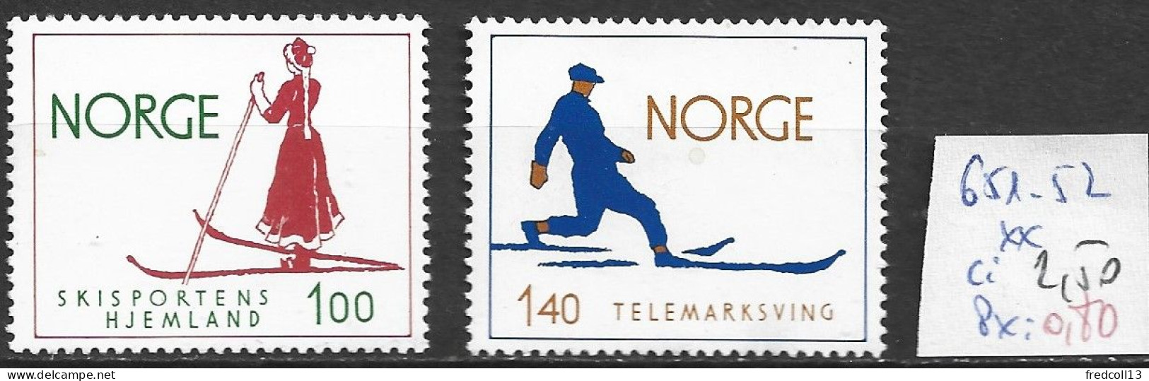 NORVEGE 651-52 ** Côte 2.50 € - Neufs