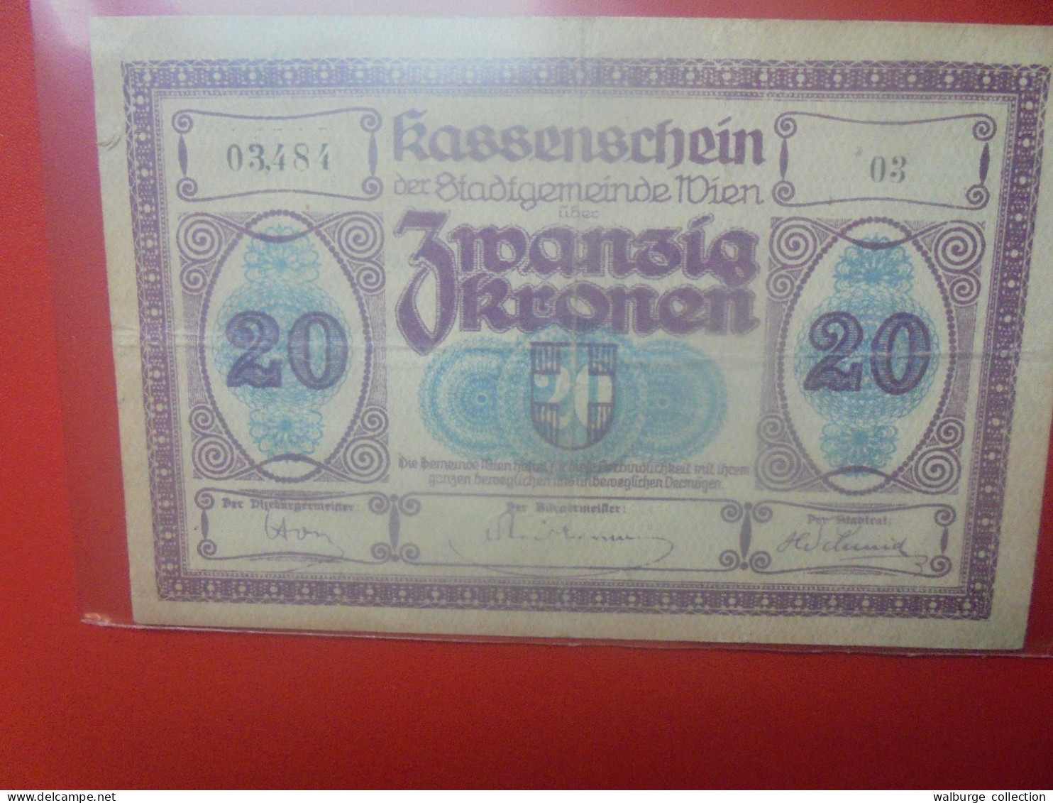 WIEN 20 KRONEN 1918 Circuler (B.33) - Austria