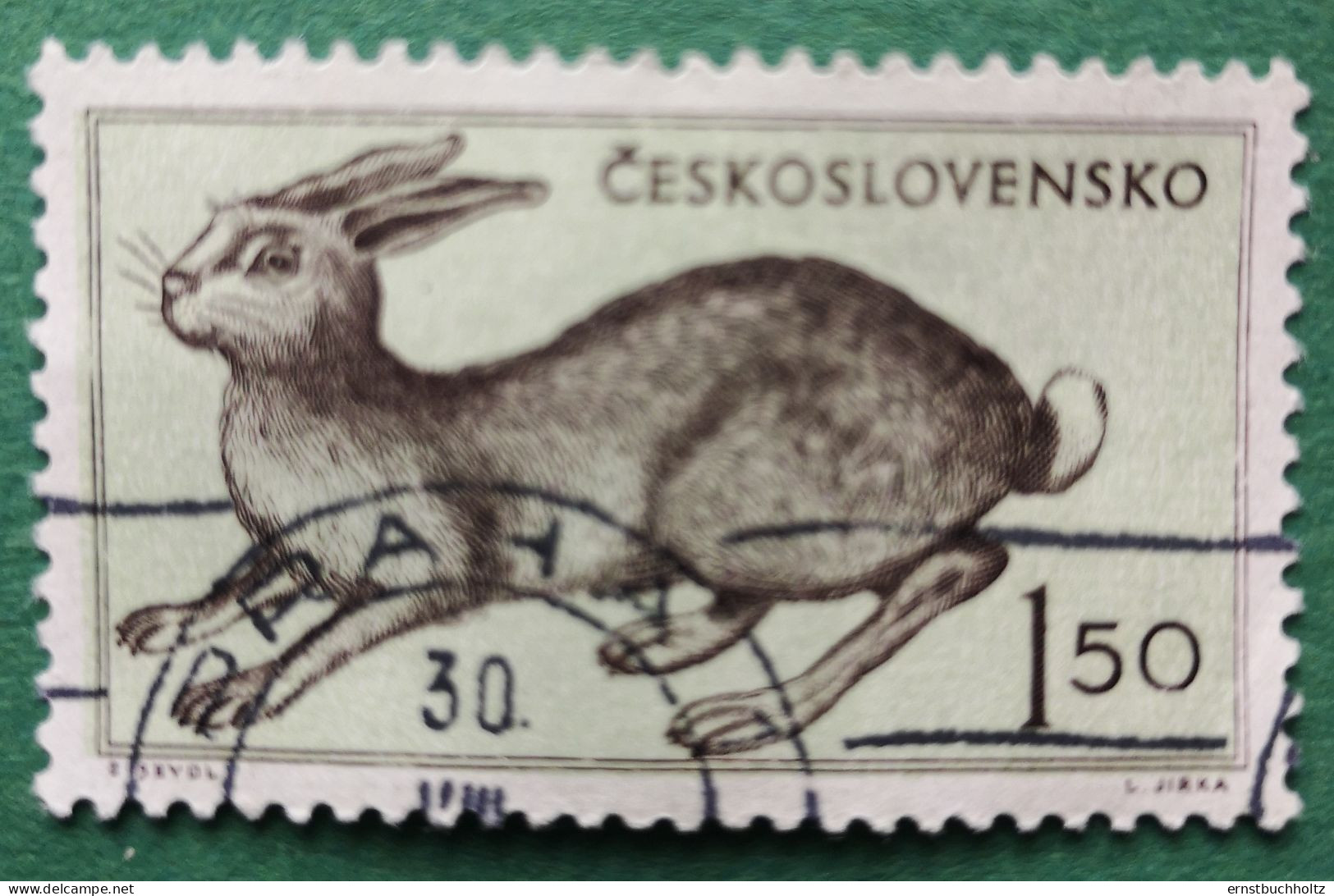 Tschechoslowakei 1955 Tiere Mi 925/29° Gebr. Nur 1v Hase Im Angebot - Oblitérés