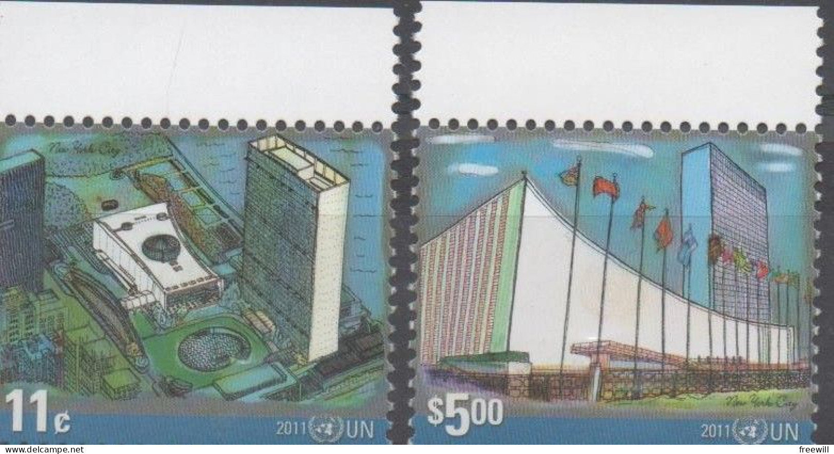 Batiments De L' O.N.U. 2011 XXX - Unused Stamps