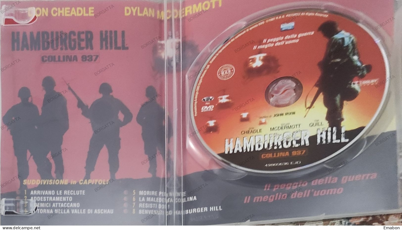 BORGATTA - GUERRA - Dvd  " HAMBURGER HILL COLLINA 937 " JOHN IRVIN - PAL 2 - EAGLE 2002 -  USATO In Buono Stato - Drame