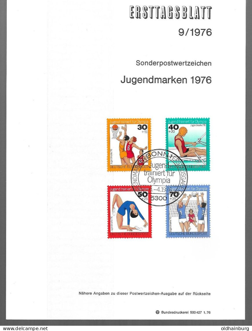 0543x: BRD- ETB 1976, "Jugend Trainiert Für Olympia" - Estate 1976: Montreal