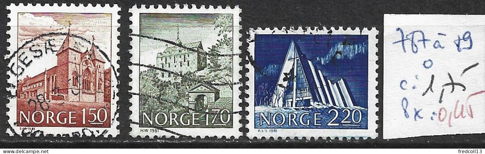 NORVEGE 787 à 89 Oblitérés Côte 1.75 € - Oblitérés