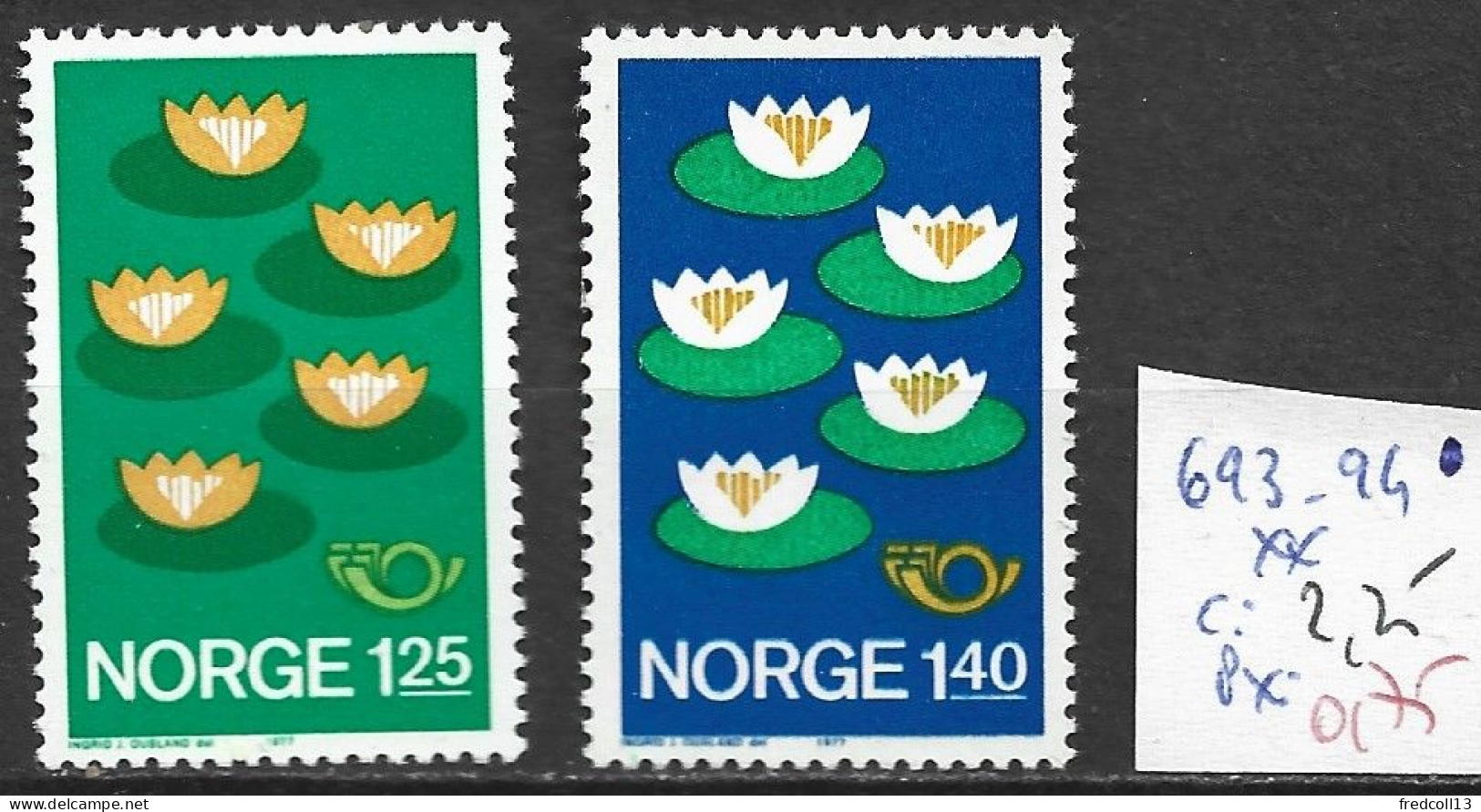 NORVEGE 693-94 ** Côte 2.25 € - Unused Stamps