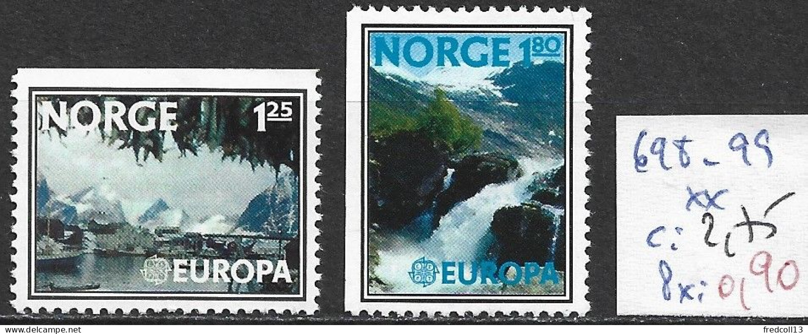 NORVEGE 698-99 ** Côte 2.75 € - Ungebraucht