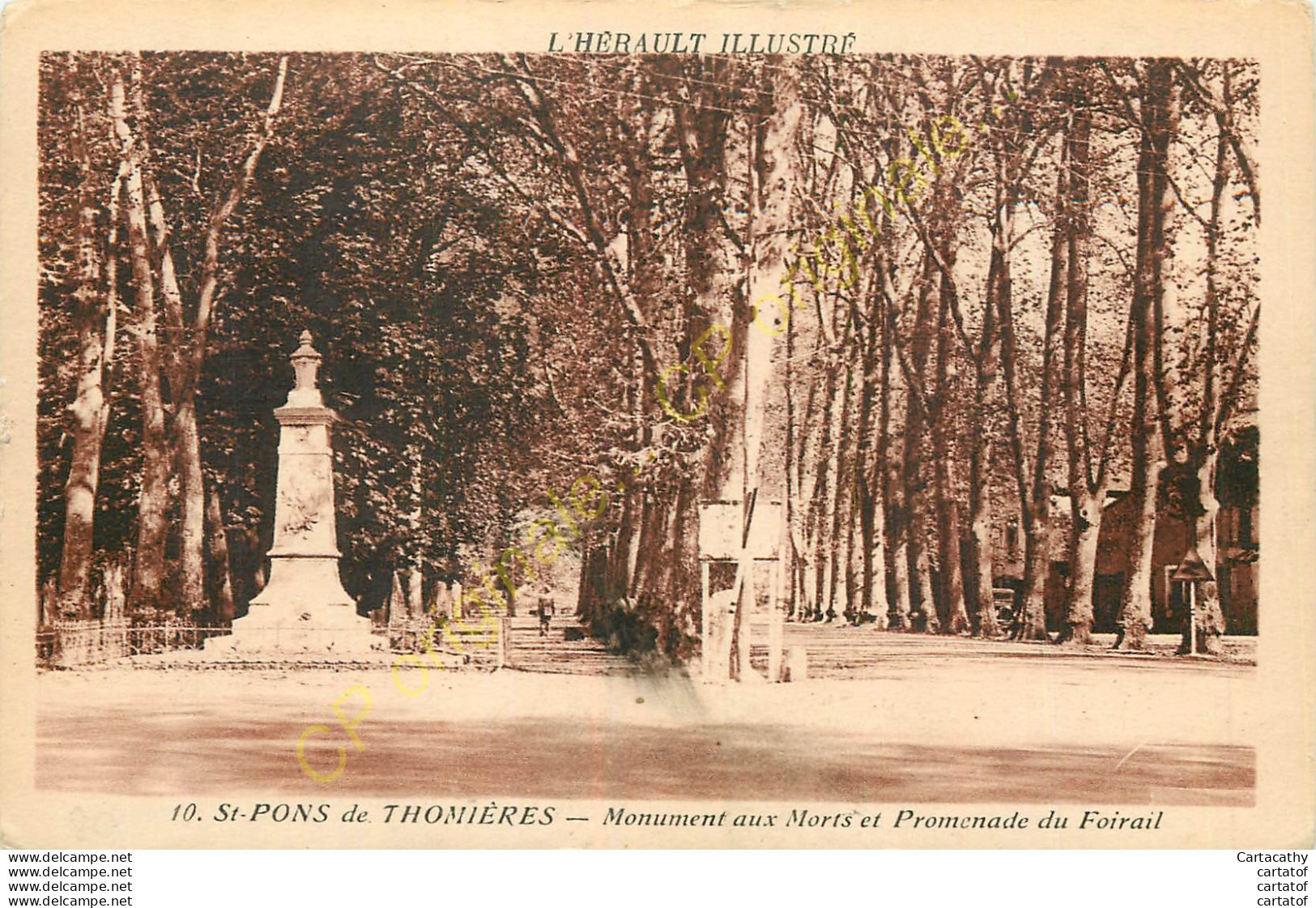 34.  SAINT PONS DE THOMIERES . Monument Aux Morts Et Promenade Du Foirail . - Saint-Pons-de-Thomières