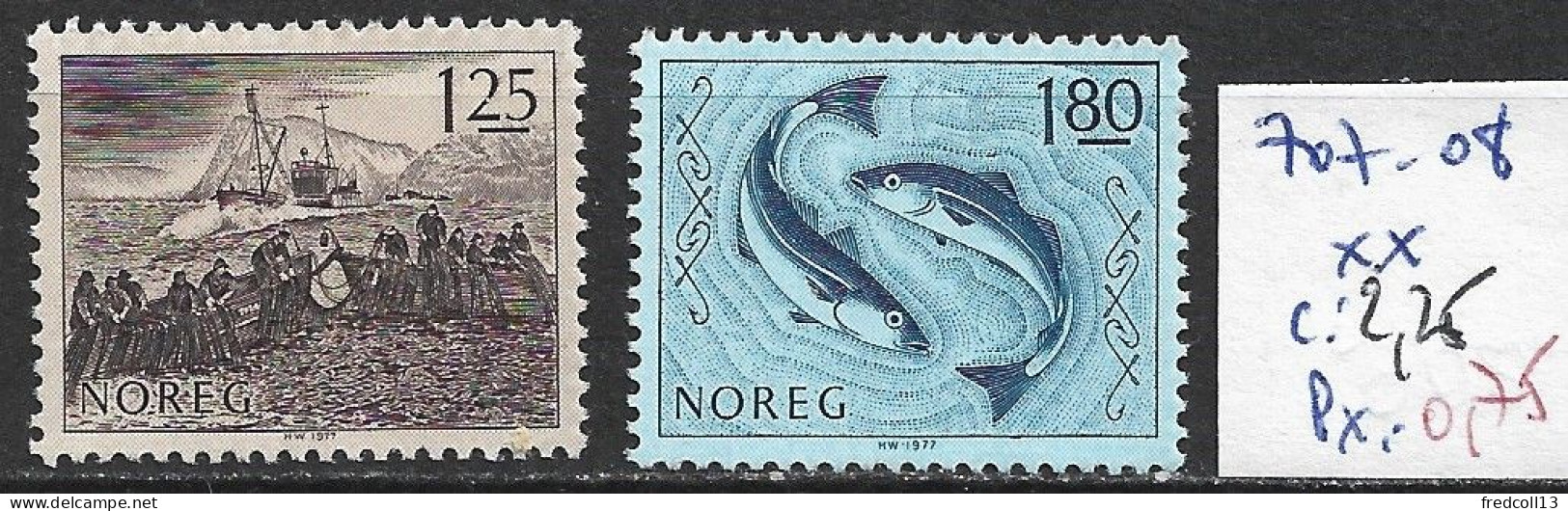 NORVEGE 707-708 ** Côte 2.25 € - Ongebruikt