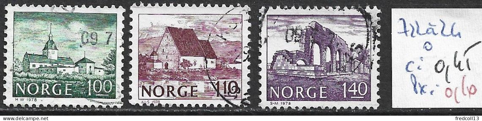 NORVEGE 722 à 24 Oblitérés Côte 0.45 € - Usados