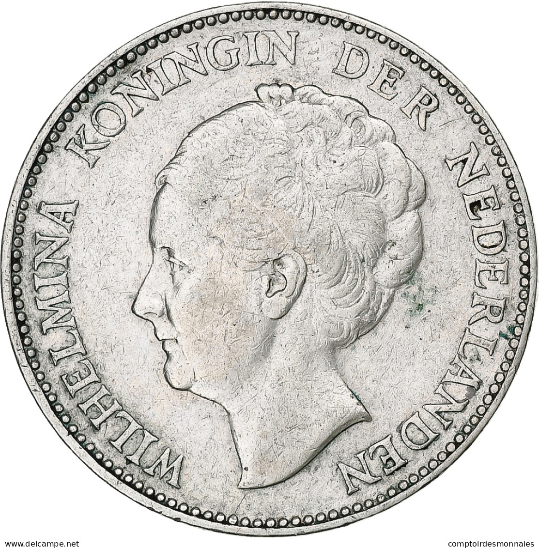 Monnaie, Pays-Bas, Wilhelmina I, Gulden, 1930, TB+, Argent, KM:161.1 - 1 Gulden