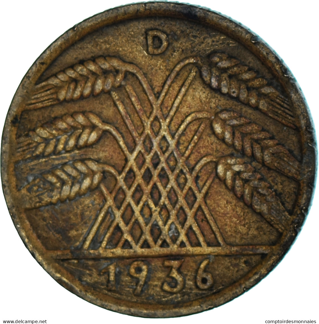 Monnaie, Allemagne, 10 Reichspfennig, 1936 - 10 Rentenpfennig & 10 Reichspfennig