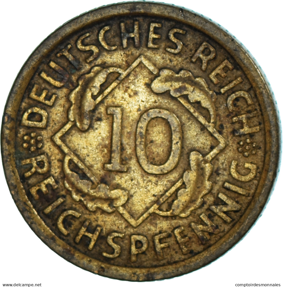 Monnaie, Allemagne, 10 Reichspfennig, 1936 - 10 Rentenpfennig & 10 Reichspfennig