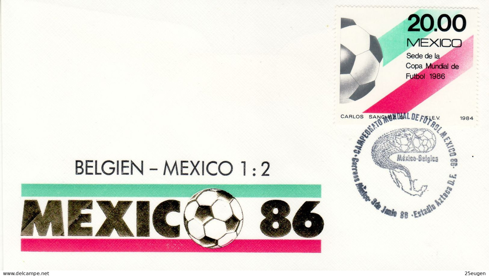 MEXICO 1986 COMMEMORATIVE COVER - 1986 – Mexico