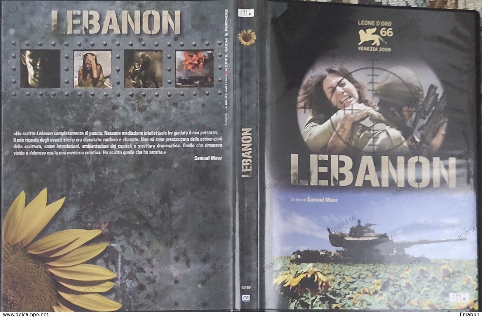 BORGATTA - GUERRA- Dvd  " LEBANON  " SAMUEL MAOZ - PAL 2 - BIM 2010-  USATO In Buono Stato - Drama