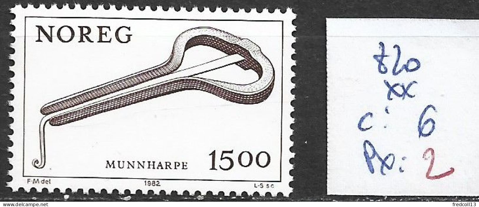 NORVEGE 820 ** Côte 6 € - Unused Stamps