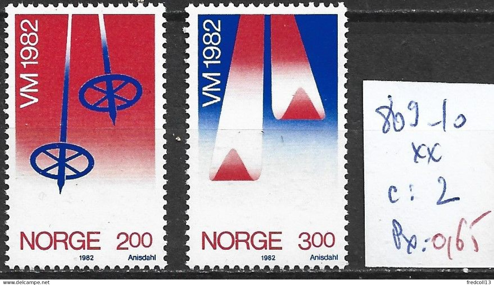 NORVEGE 809-10 ** Côte 2 € - Unused Stamps