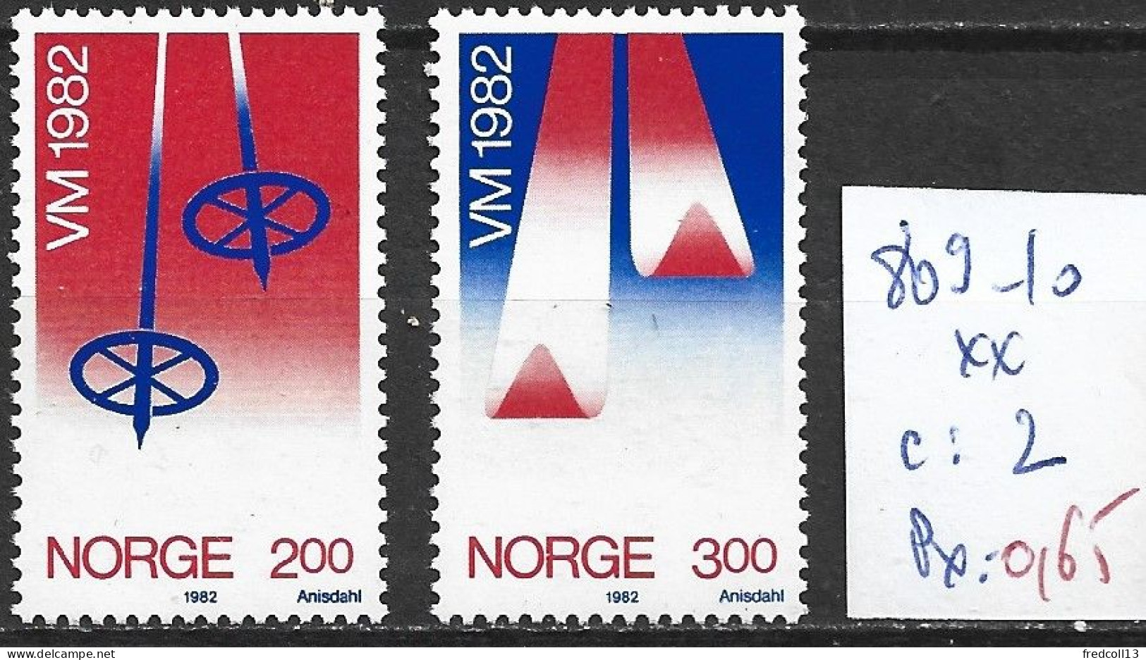 NORVEGE 809-10 ** Côte 2 € - Ungebraucht